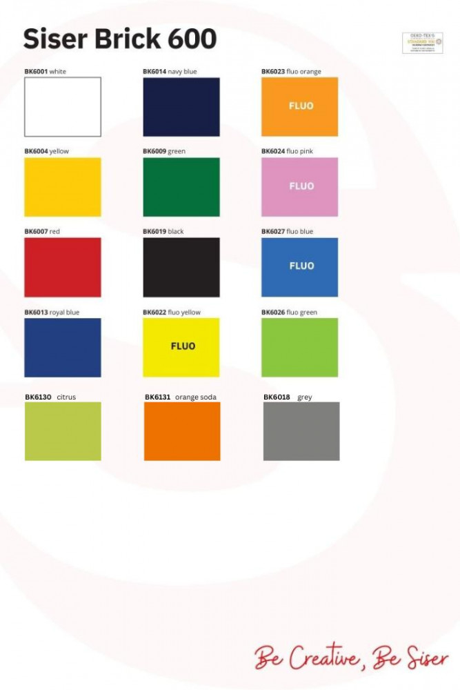 Siser Brick 600 Dicke Flexfolie für auffällige Textilgestaltung (0,6 mm)